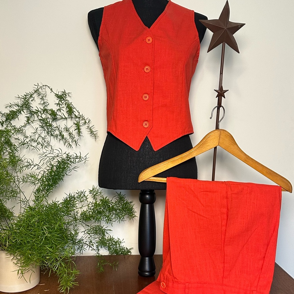 Vintage 70’s Button Vest & Wide Leg Pants